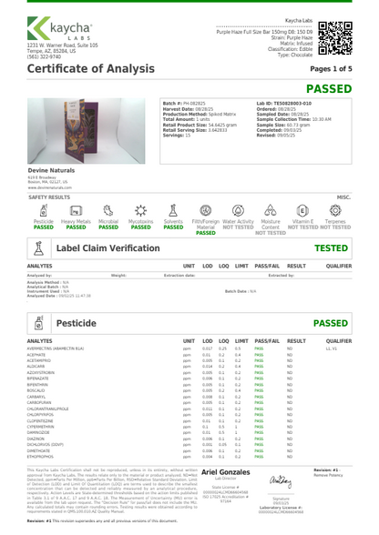 Devine 300mg Chocolate Bar