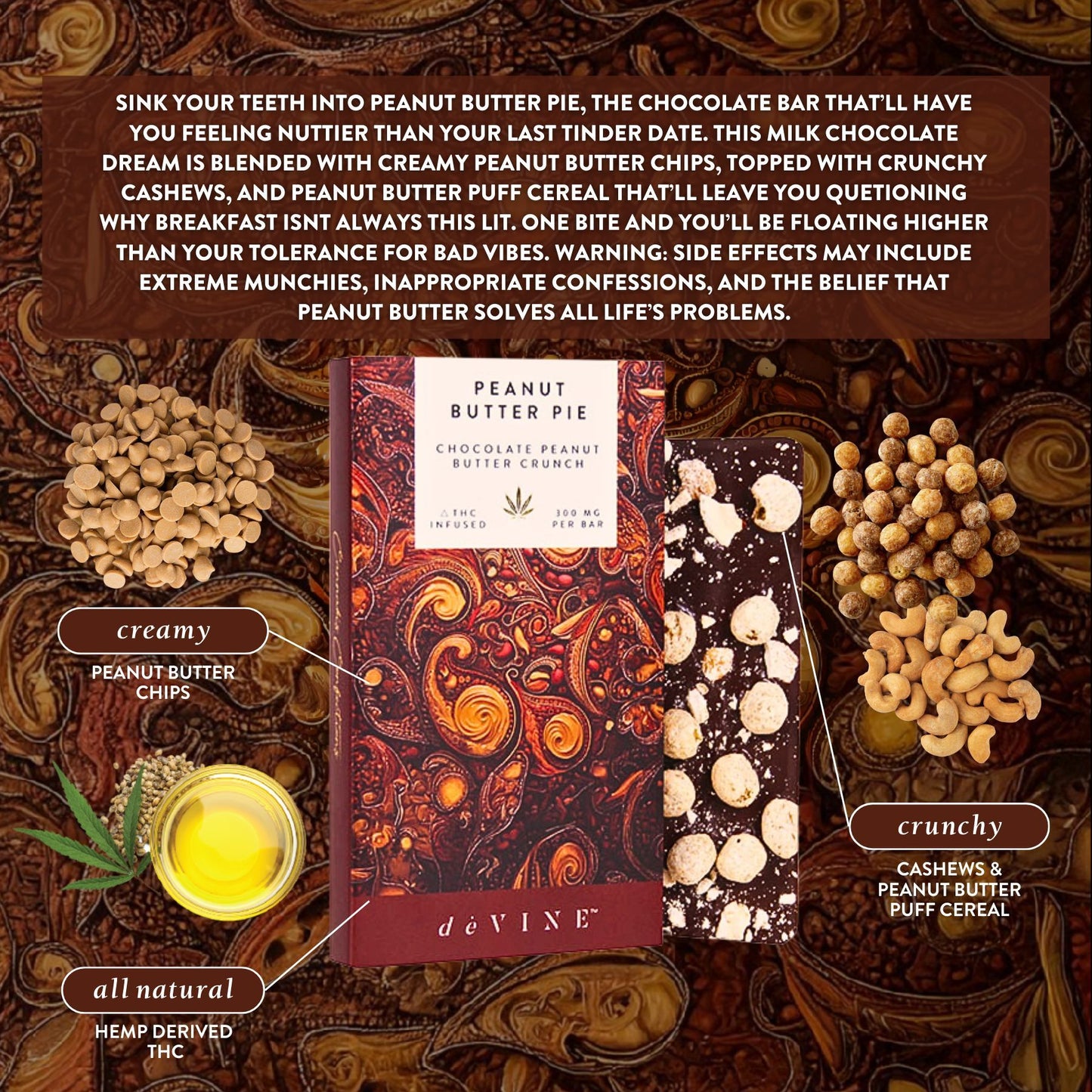 Devine 300mg Chocolate Bar