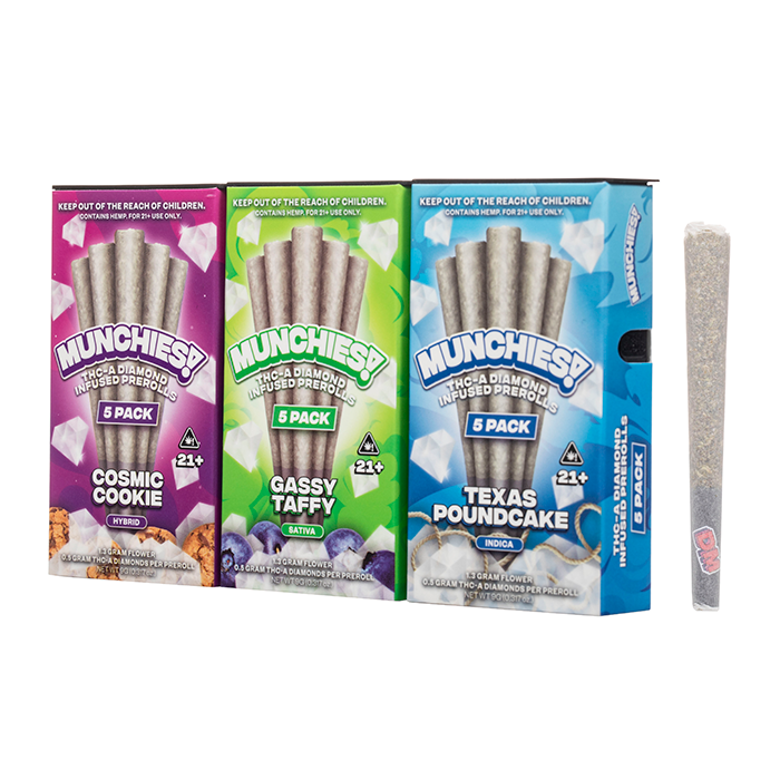 Munchies THCA Diamond 5 Pack Pre Rolls